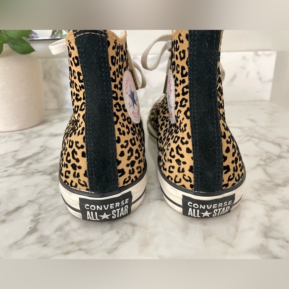 Converse All Star Classic High Top Leopard Cheetah Print Womens Size 10.5 - Picture 5 of 11
